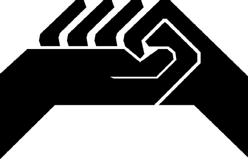 logo CGT manos negro