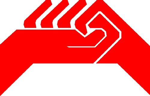 logo CGT manos rojo